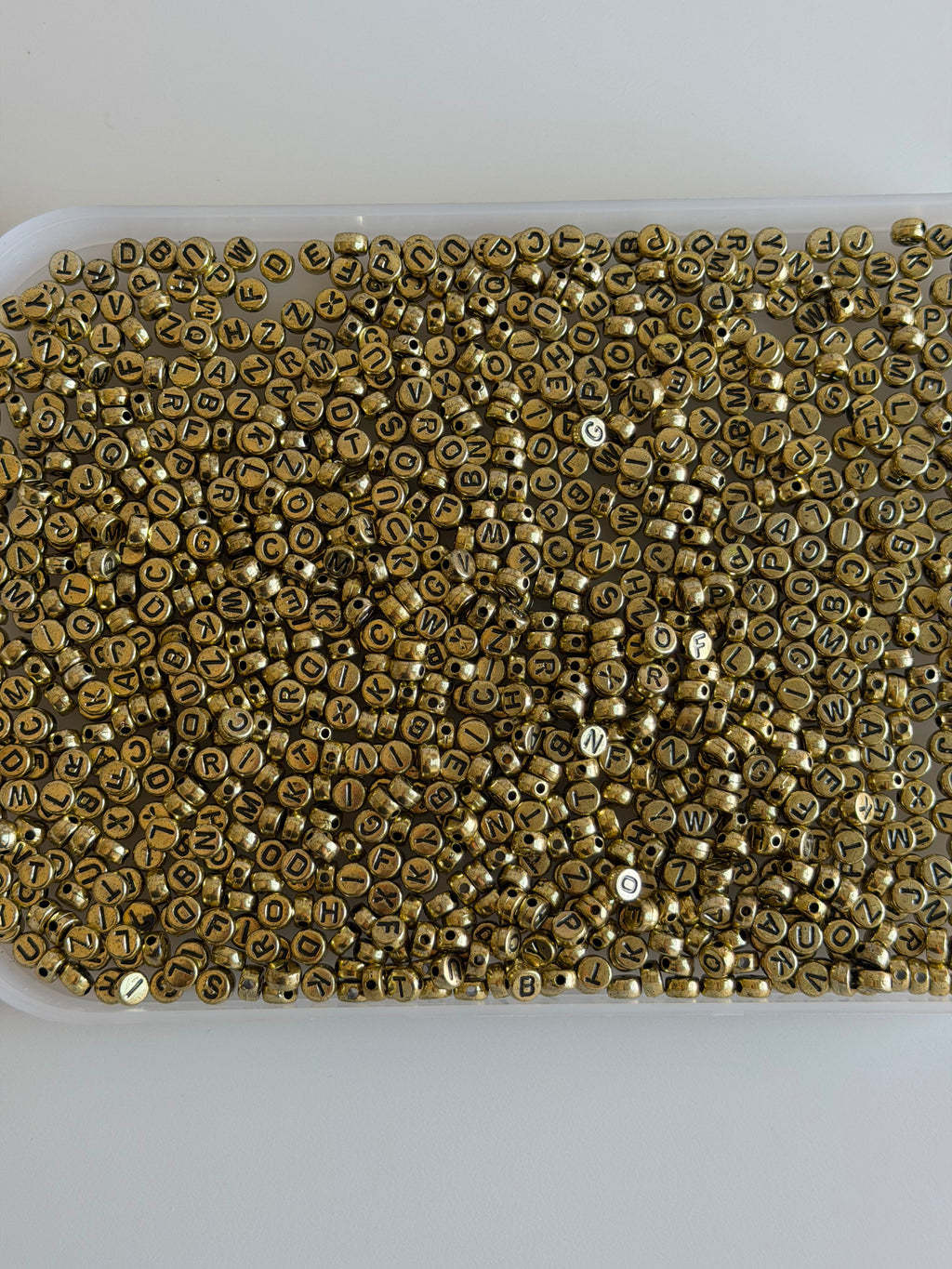 Vintage Gold Letter Beads