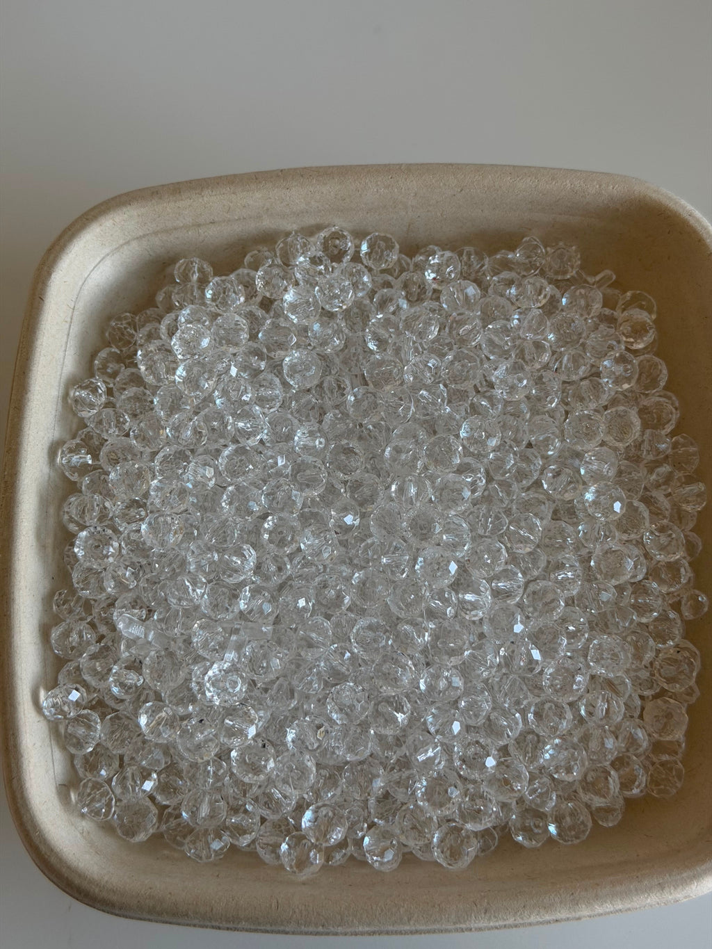 Clear Crystal Faceted Beads