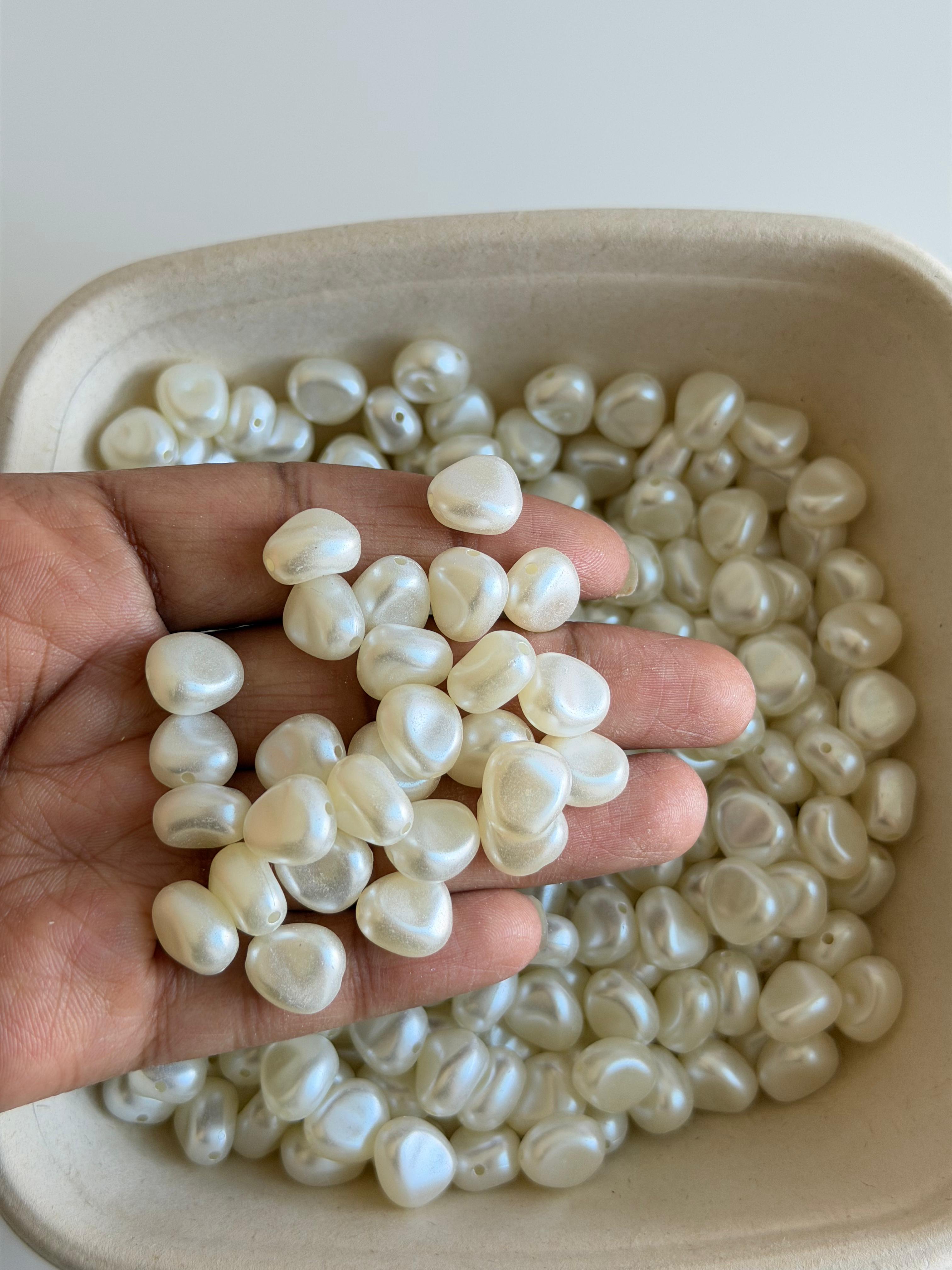 Organic Pearl Nuggets Beads-Irregular Pearl Acrylic Beads