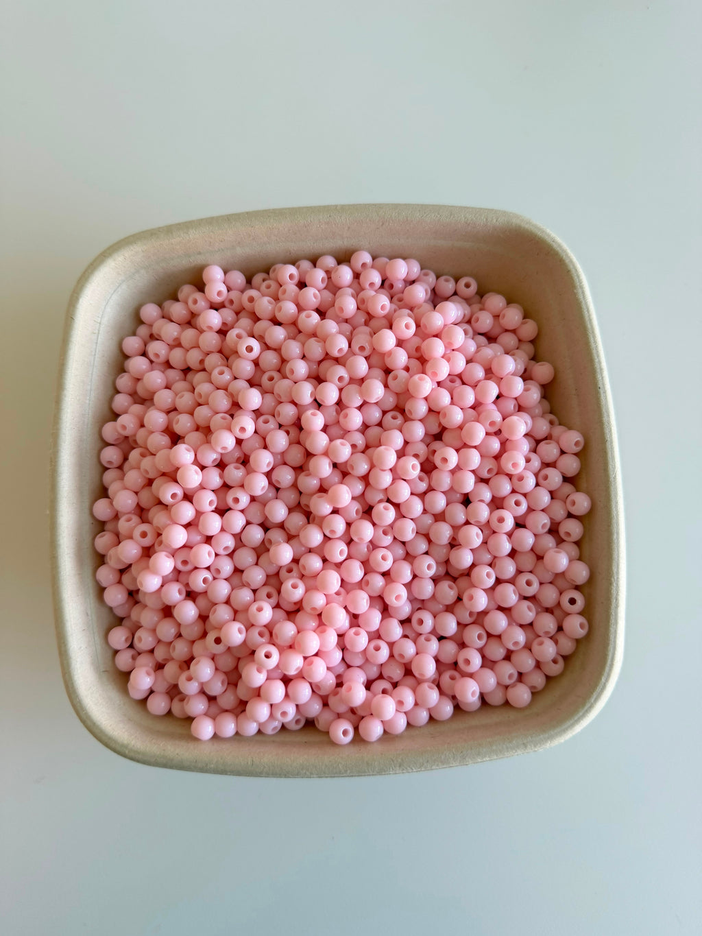 Baby Pink Round Acrylic Beads