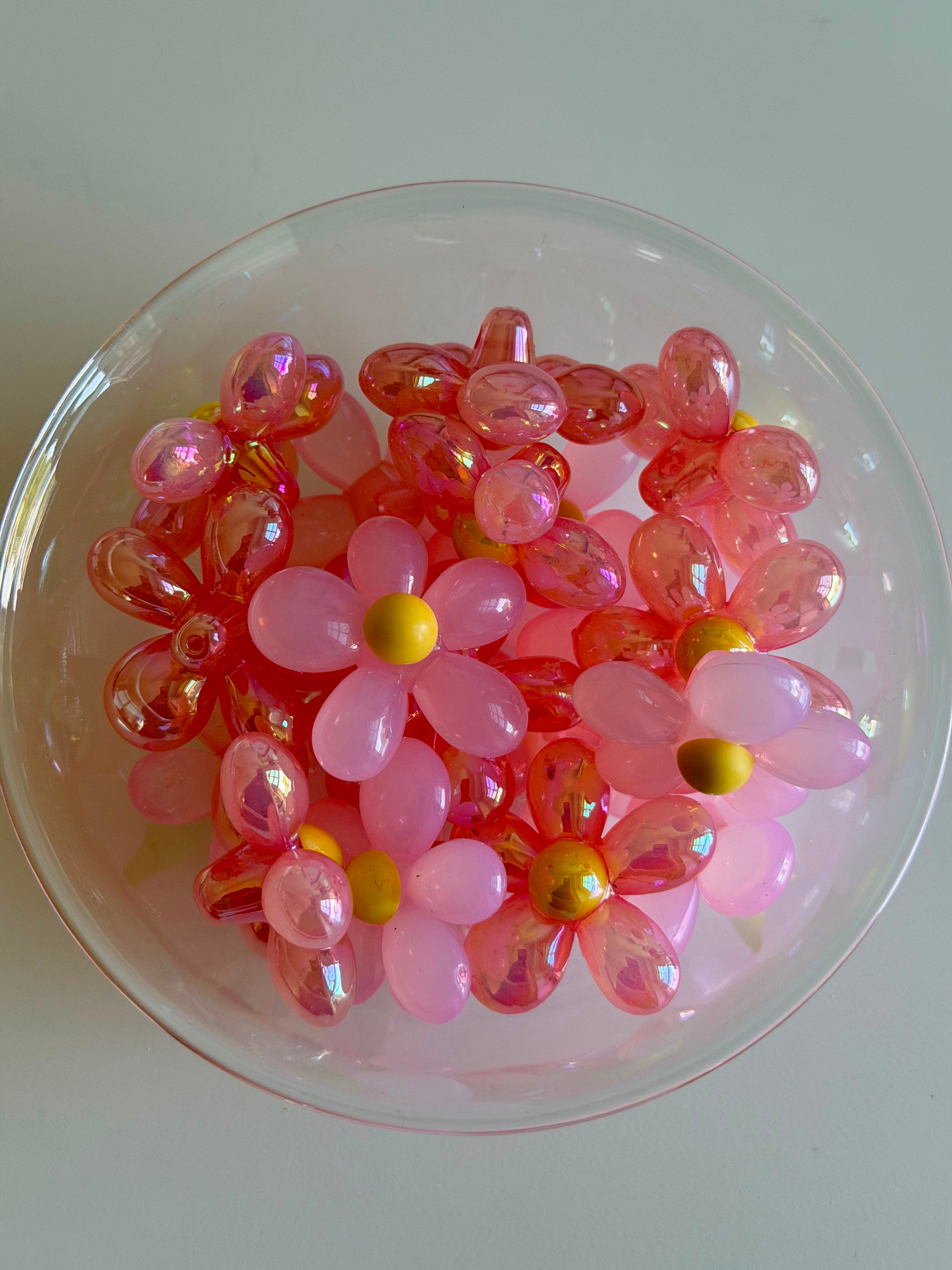 Pastel Daisy Flower Beads