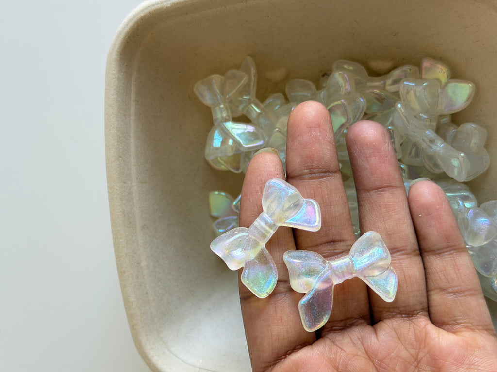 Iridescent Bow Beads