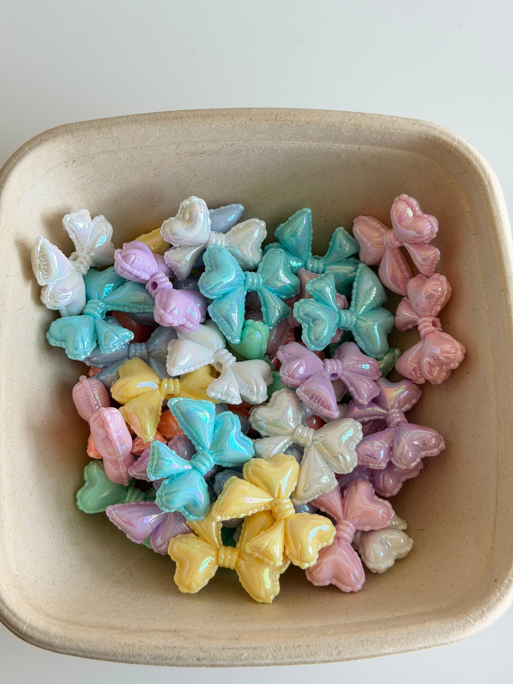 Pastel Bow Acrylic Beads