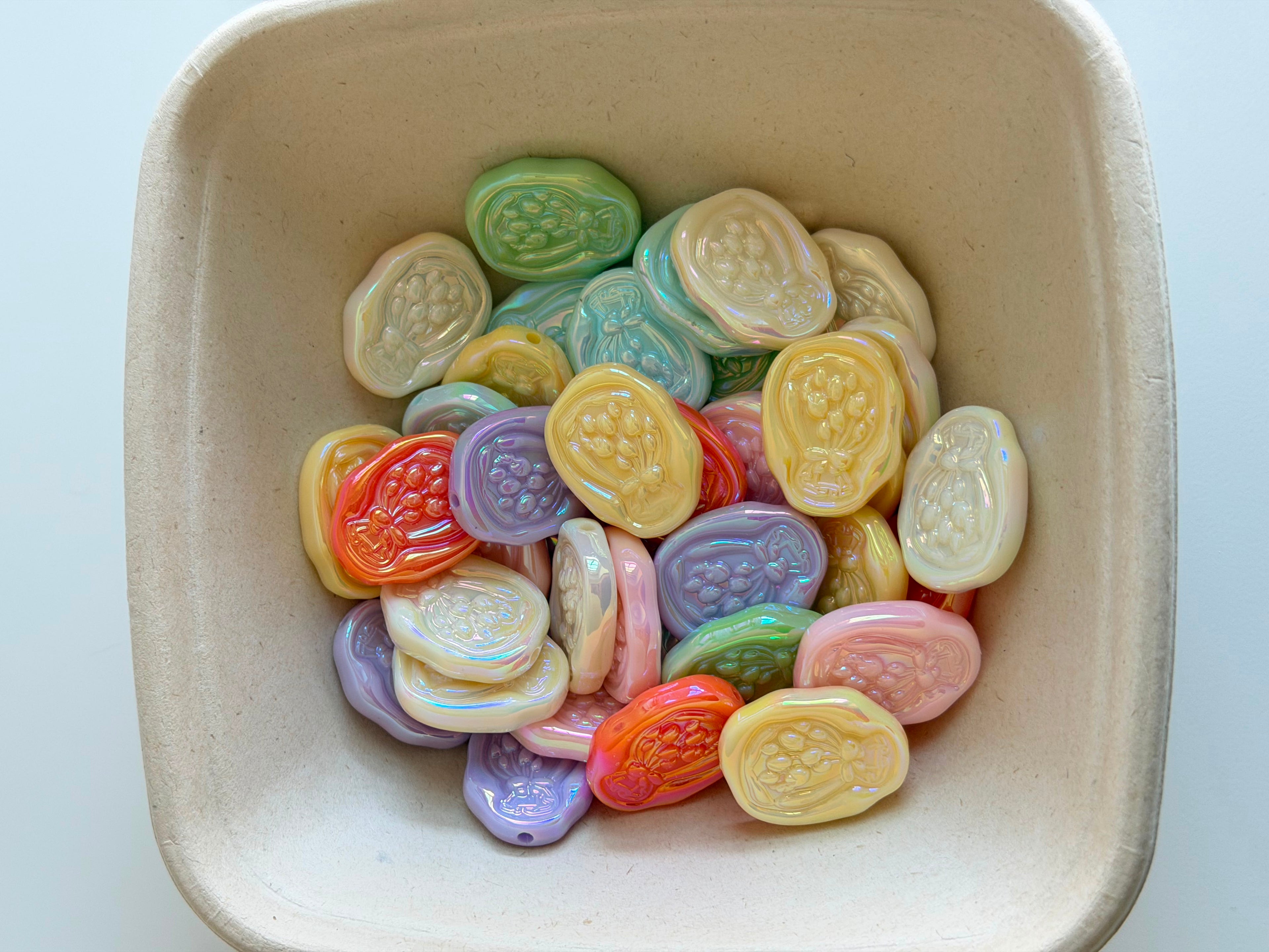 Vintage Floral Cameo Beads