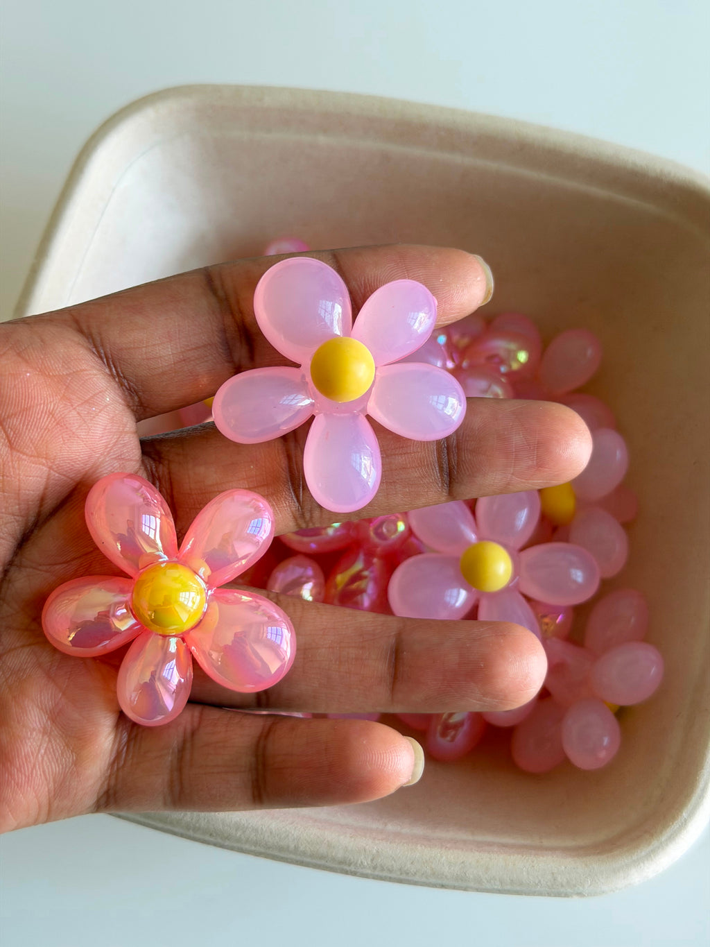 Pastel Daisy Flower Beads