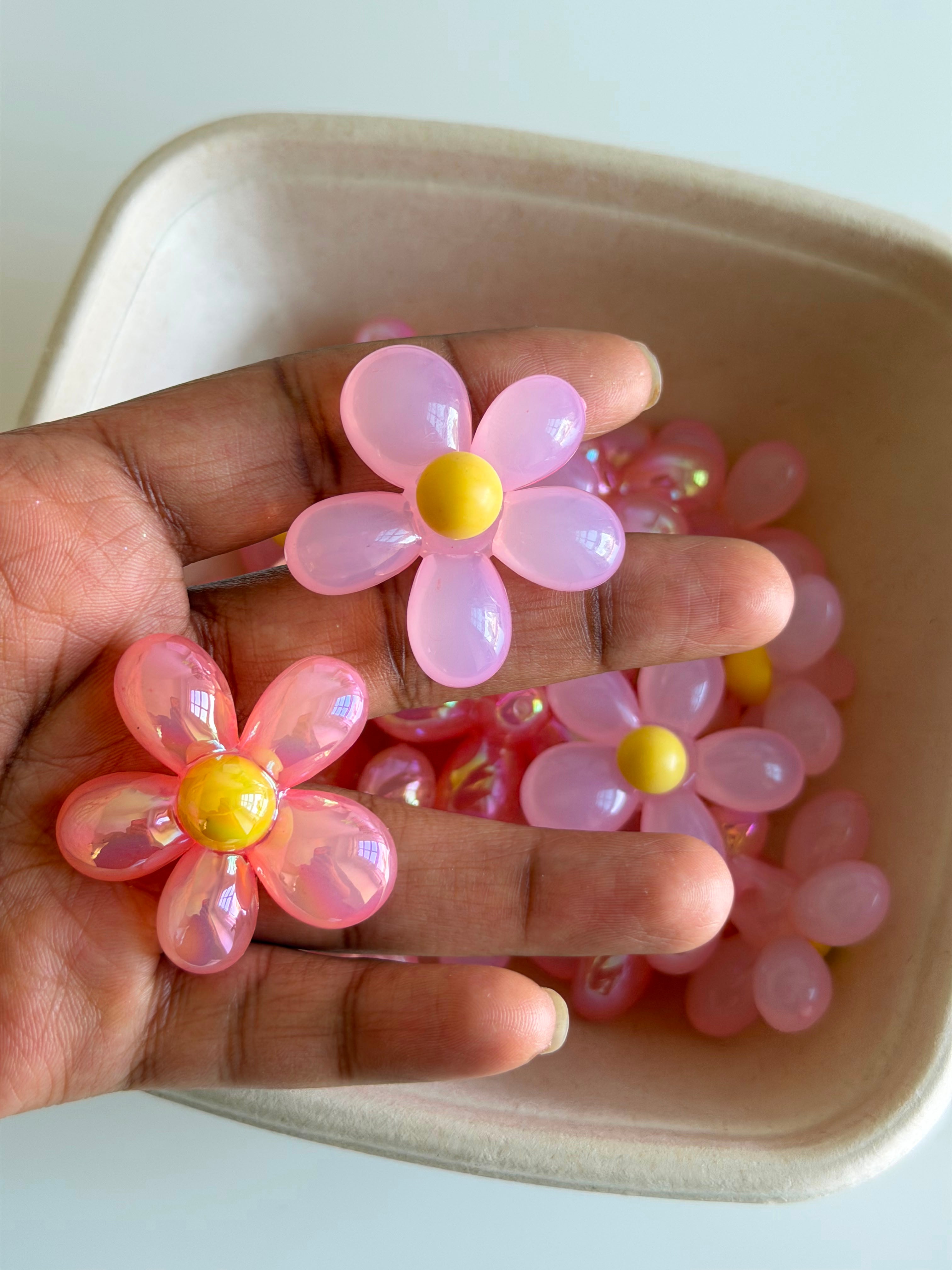 Pastel Daisy Flower Beads